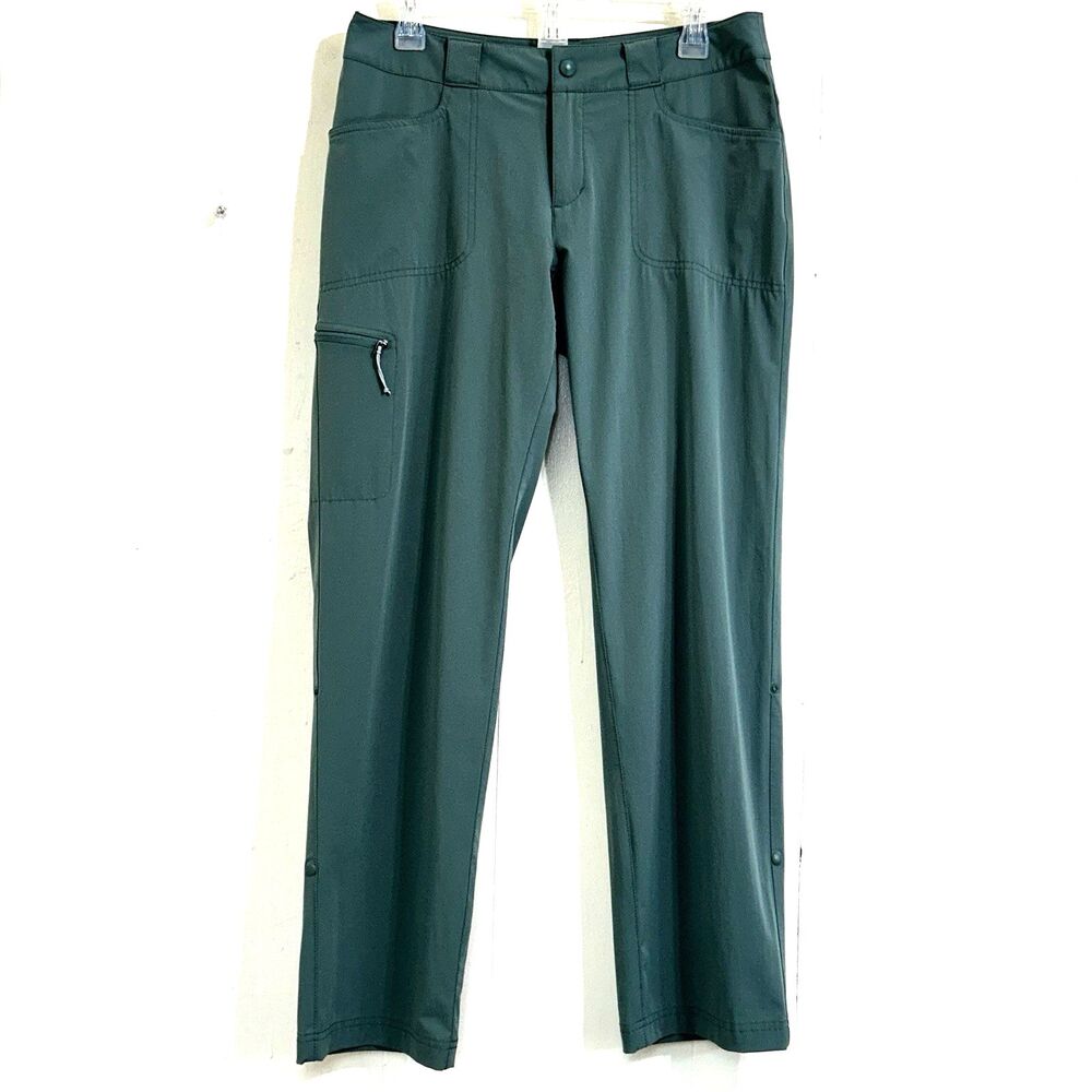 Eastern Mountain Women Sports EMS Cargo Pants Size 8 Gray Elastic Waist Outdoor
